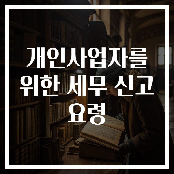 개인사업자를 위한 세무 신고 요령