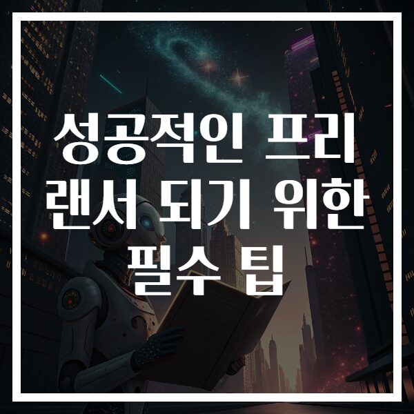 성공적인 프리랜서 되기 위한 필수 팁