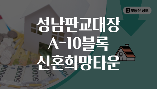 성남판교대장 A-10블록 신혼희망타운