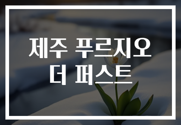 제주 푸르지오 더 퍼스트