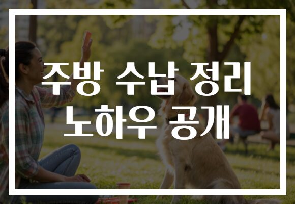 주방 수납 정리 노하우 공개