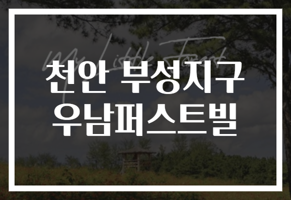 천안 부성지구 우남퍼스트빌