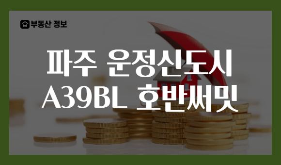 파주 운정신도시 A39BL 호반써밋