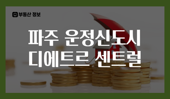 파주 운정신도시 디에트르 센트럴