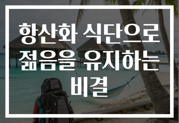 항산화 식단으로 젊음을 유지하는 비결