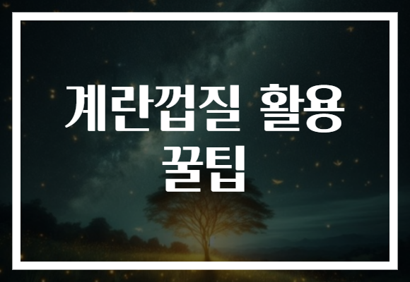 계란껍질 활용 꿀팁