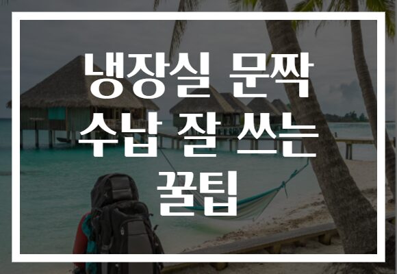 냉장실 문짝 수납 잘 쓰는 꿀팁