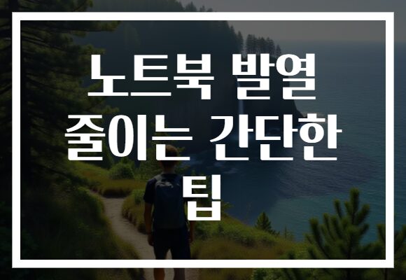 노트북 발열 줄이는 간단한 팁