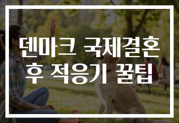 덴마크 국제결혼 후 적응기 꿀팁