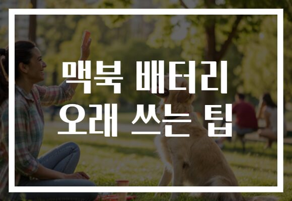 맥북 배터리 오래 쓰는 팁