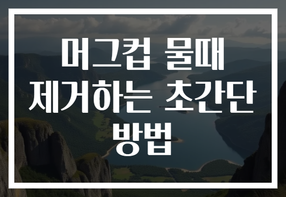 머그컵 물때 제거하는 초간단 방법