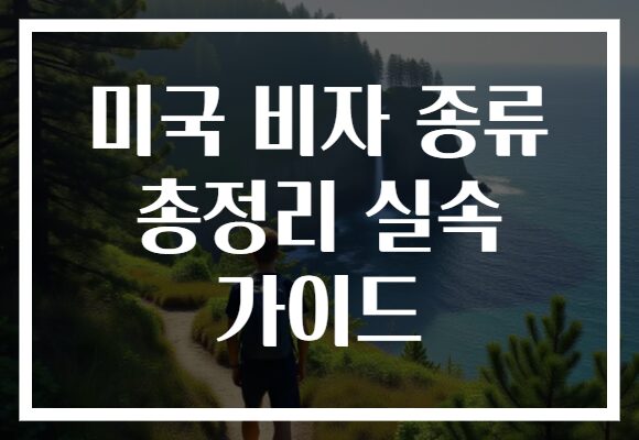 미국 비자 종류 총정리 실속 가이드