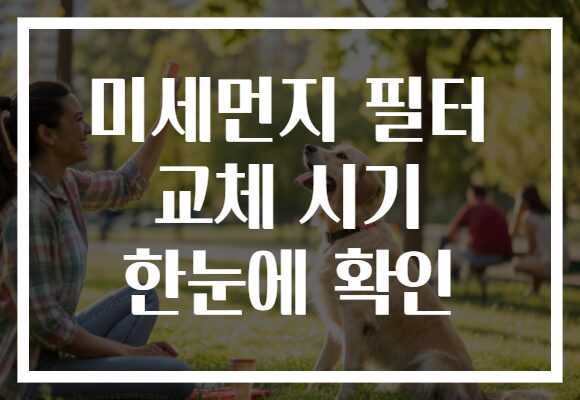 미세먼지 필터 교체 시기 한눈에 확인