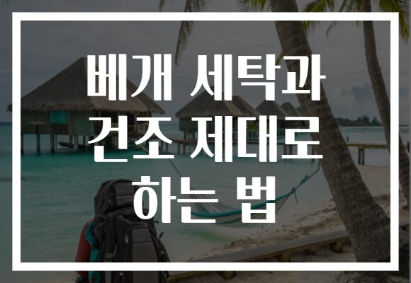베개 세탁과 건조 제대로 하는 법