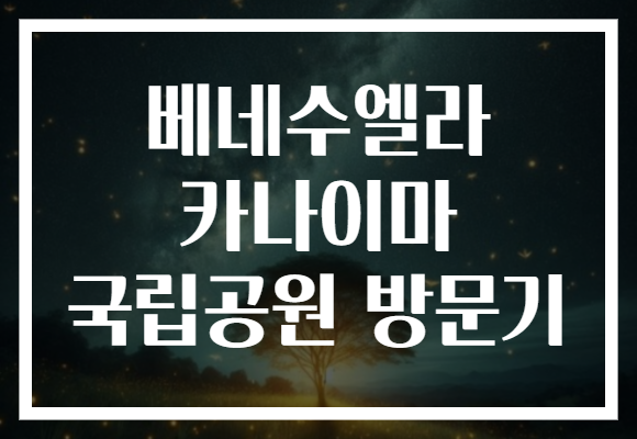 베네수엘라 카나이마 국립공원 방문기