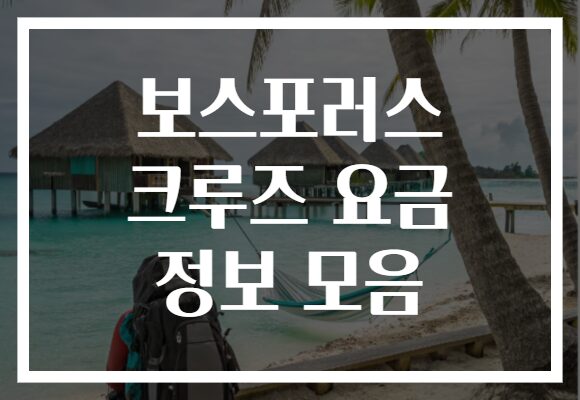 보스포러스 크루즈 요금 정보 모음