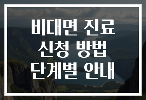 비대면 진료 신청 방법 단계별 안내
