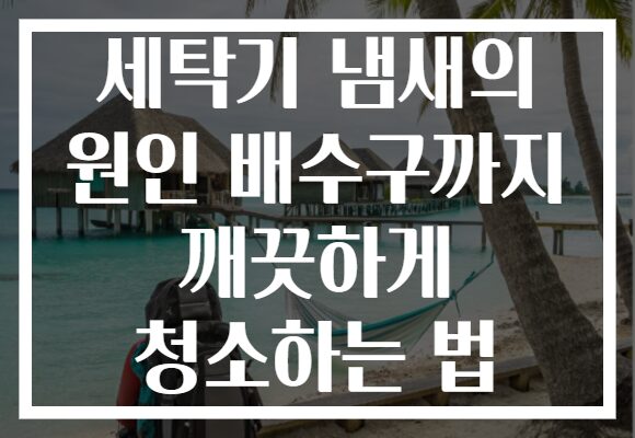 세탁기 냄새의 원인 배수구까지 깨끗하게 청소하는 법
