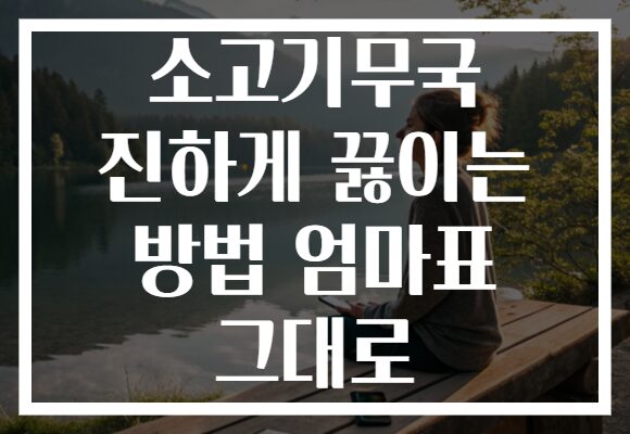 소고기무국 진하게 끓이는 방법 엄마표 그대로
