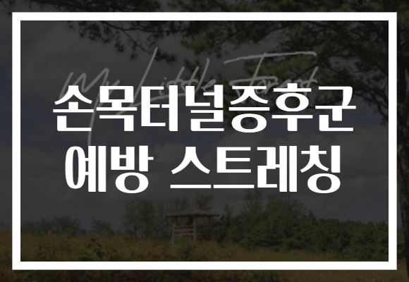 손목터널증후군 예방 스트레칭