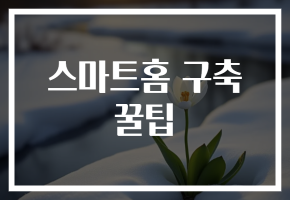 스마트홈 구축 꿀팁
