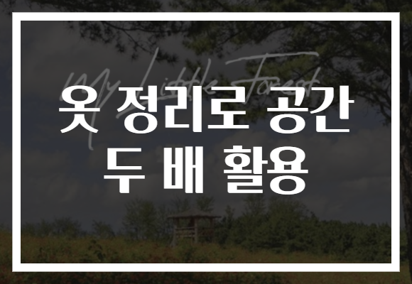 옷 정리로 공간 두 배 활용