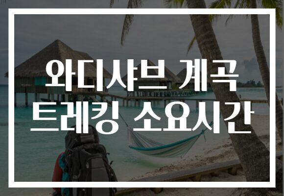 와디샤브 계곡 트레킹 소요시간