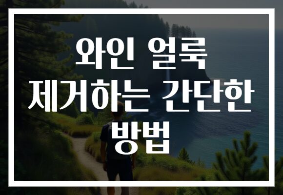 와인 얼룩 제거하는 간단한 방법