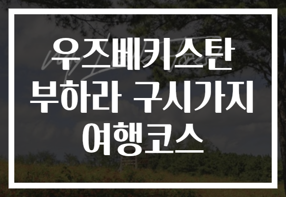 우즈베키스탄 부하라 구시가지 여행코스