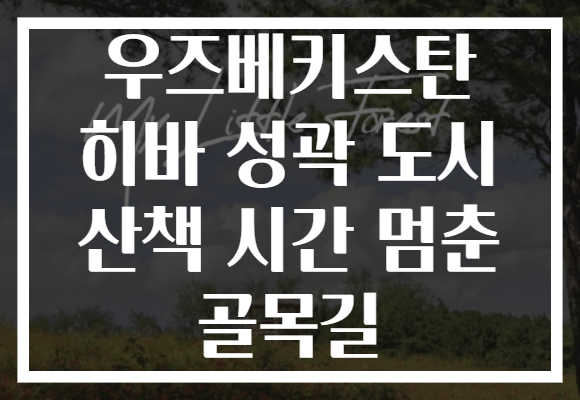 우즈베키스탄 히바 성곽 도시 산책 시간 멈춘 골목길
