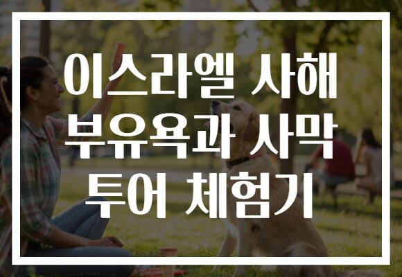이스라엘 사해 부유욕과 사막 투어 체험기