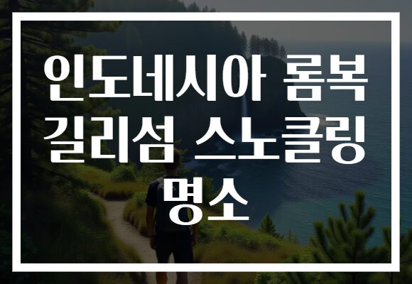 인도네시아 롬복 길리섬 스노클링 명소