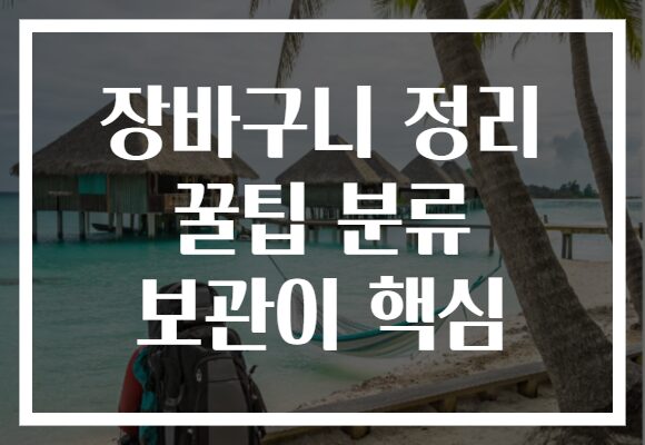 장바구니 정리 꿀팁 분류 보관이 핵심