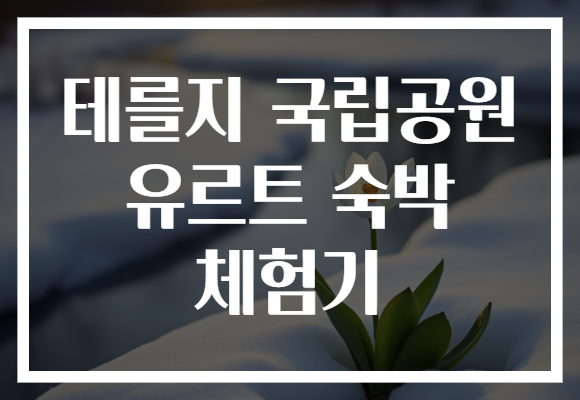 테를지 국립공원 유르트 숙박 체험기