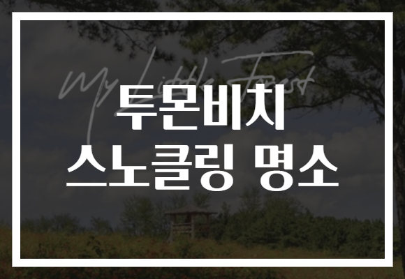 투몬비치 스노클링 명소