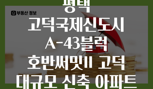 평택 고덕국제신도시 A-43블럭 호반써밋II 고덕 대규모 신축 아파트