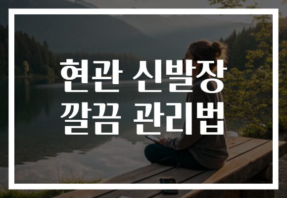 현관 신발장 깔끔 관리법