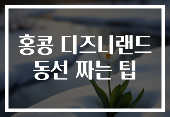 홍콩 디즈니랜드 동선 짜는 팁