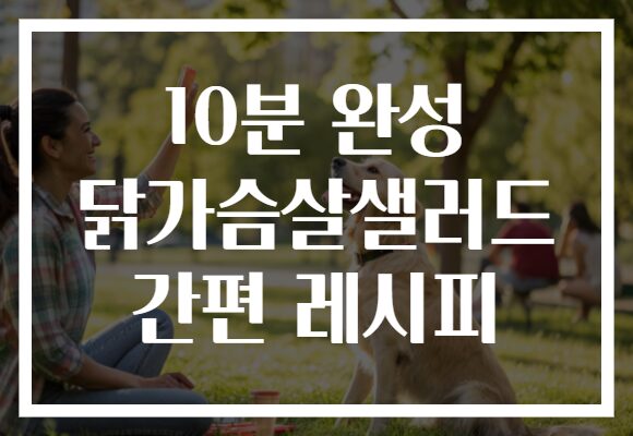 10분 완성 닭가슴살샐러드 간편 레시피