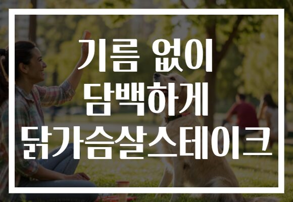 기름 없이 담백하게 닭가슴살스테이크