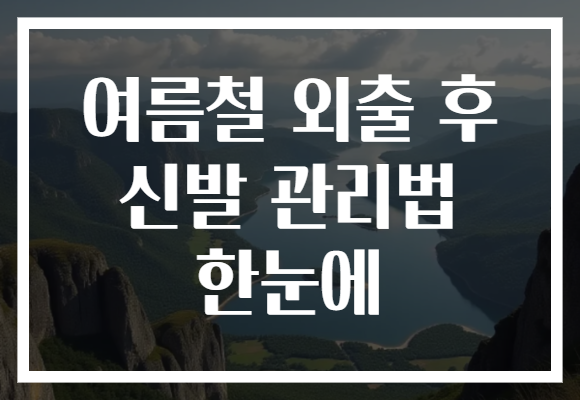 여름철 외출 후 신발 관리법 한눈에