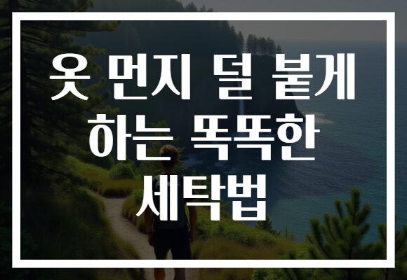 옷 먼지 덜 붙게 하는 똑똑한 세탁법