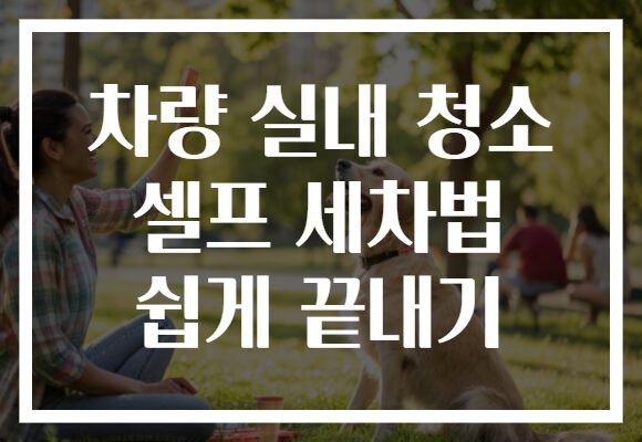 차량 실내 청소 셀프 세차법 쉽게 끝내기