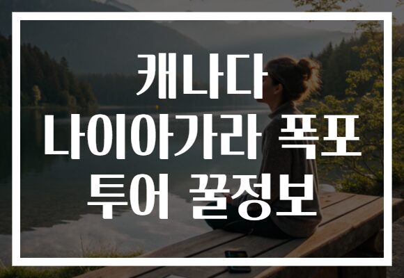 캐나다 나이아가라 폭포 투어 꿀정보