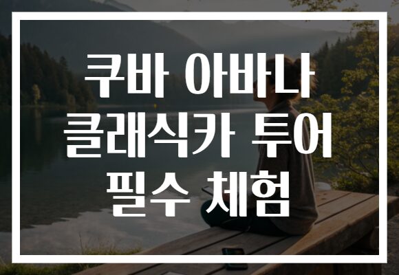 쿠바 아바나 클래식카 투어 필수 체험