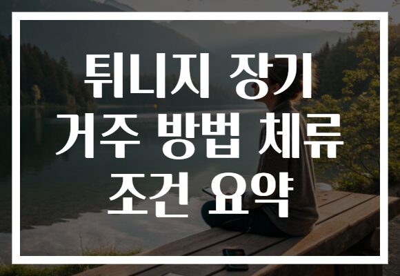 튀니지 장기 거주 방법 체류 조건 요약