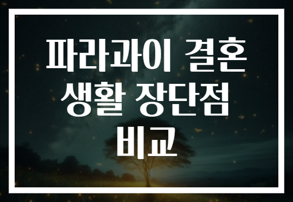 파라과이 결혼 생활 장단점 비교