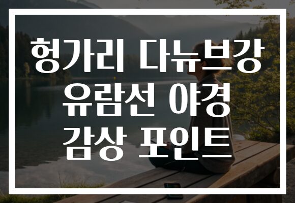 헝가리 다뉴브강 유람선 야경 감상 포인트