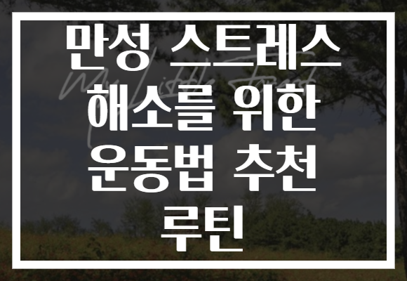 만성 스트레스 해소를 위한 운동법 추천 루틴