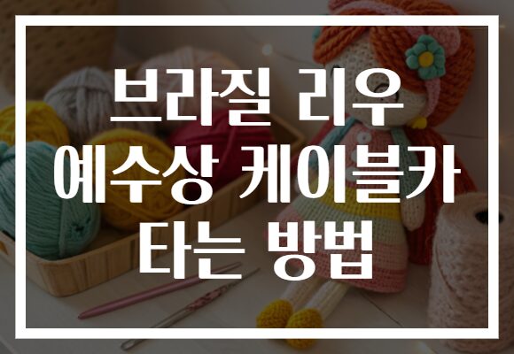 브라질 리우 예수상 케이블카 타는 방법